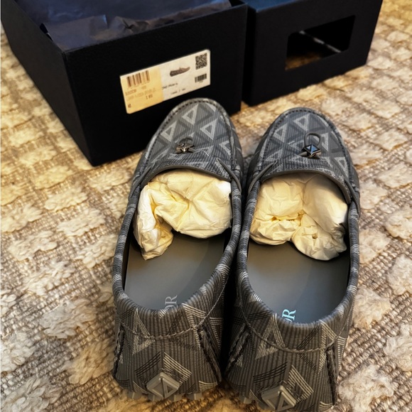 Dior Odeon Driver Men’s Loafers 'CD Diamond - Grey' - Picture 5 of 6